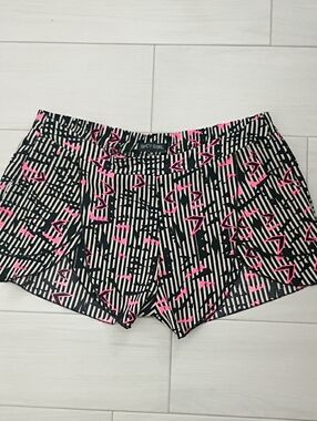 Sexy Girl Black & Pink Printed Bike Shorts